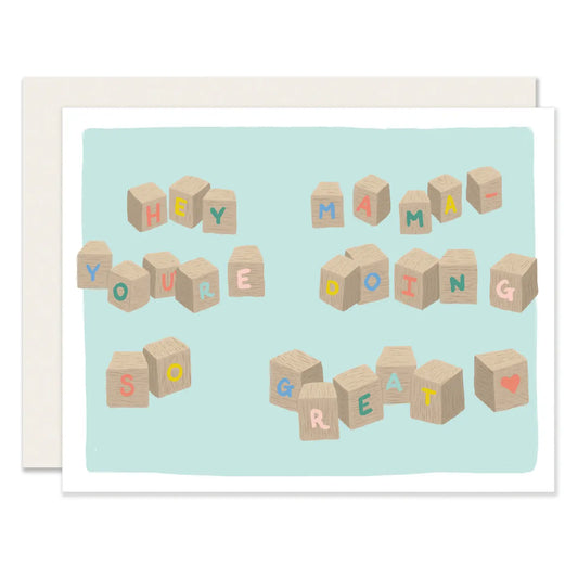 Baby Blocks Encouragement Card