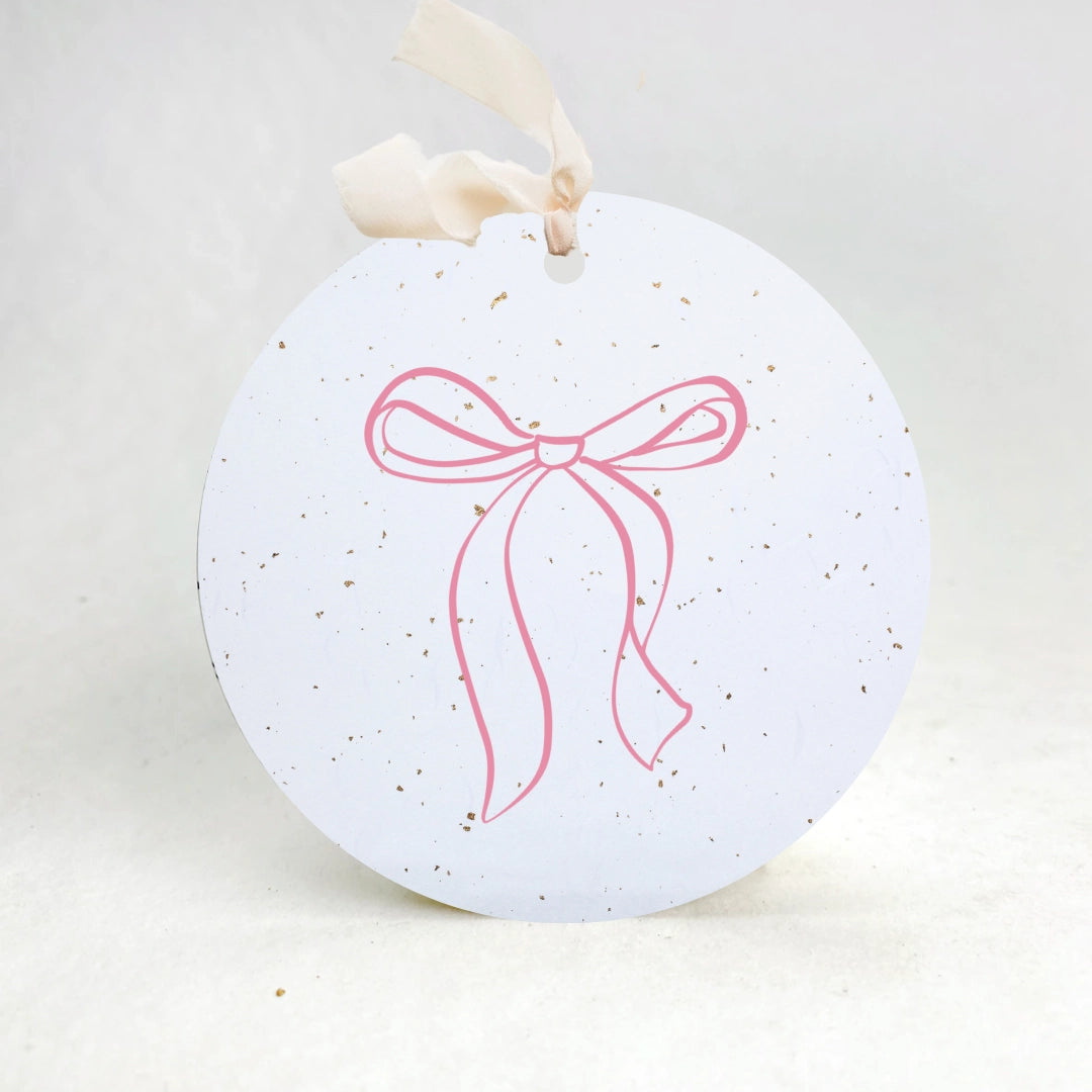 Plantable Seed Gift Tags: Pink Bows