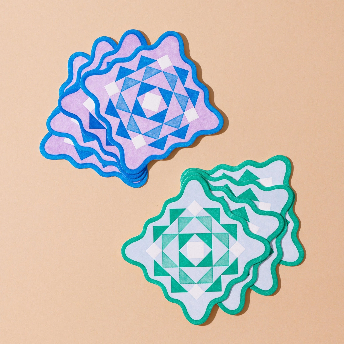 Kaleidoscope Letterpress Coaster Set