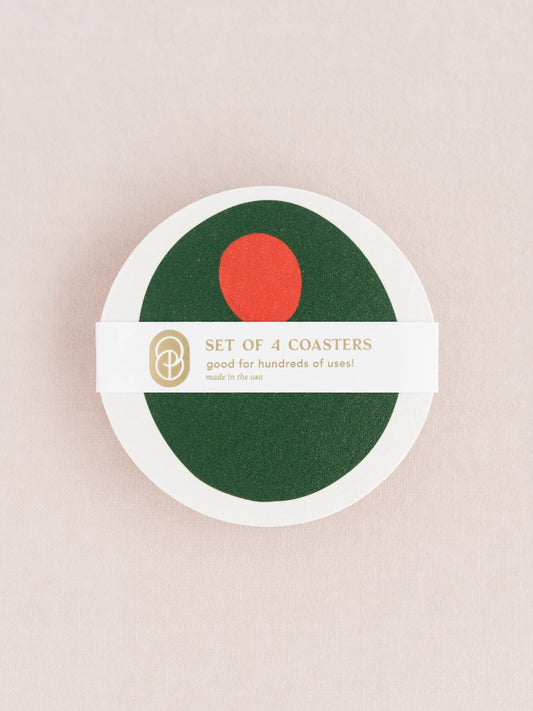 Pimento Olive Coaster Set