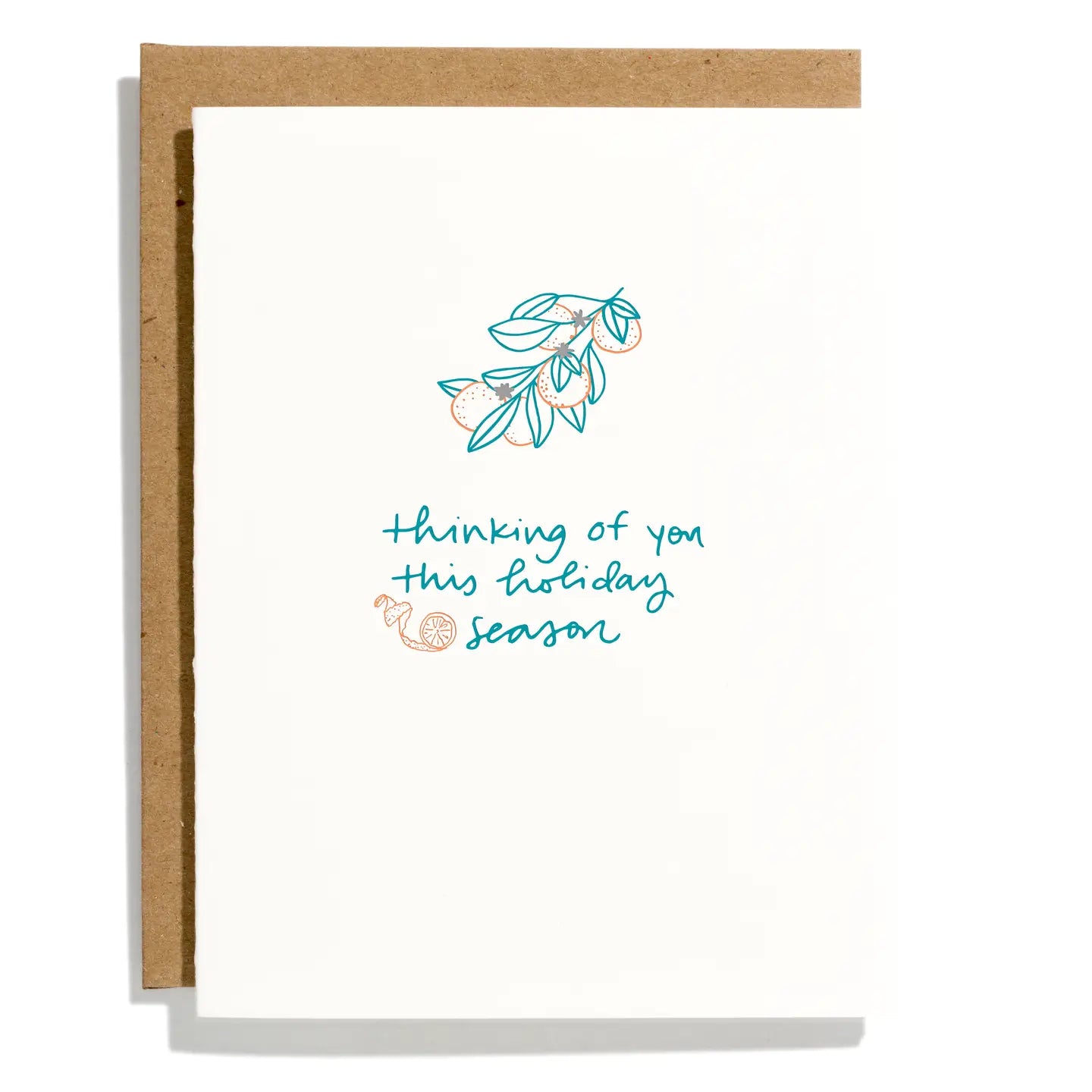 Holiday Oranges Letterpress Card