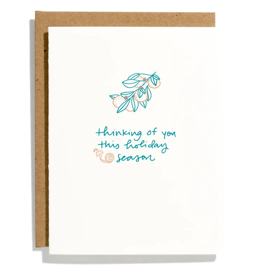 Holiday Oranges Letterpress Card