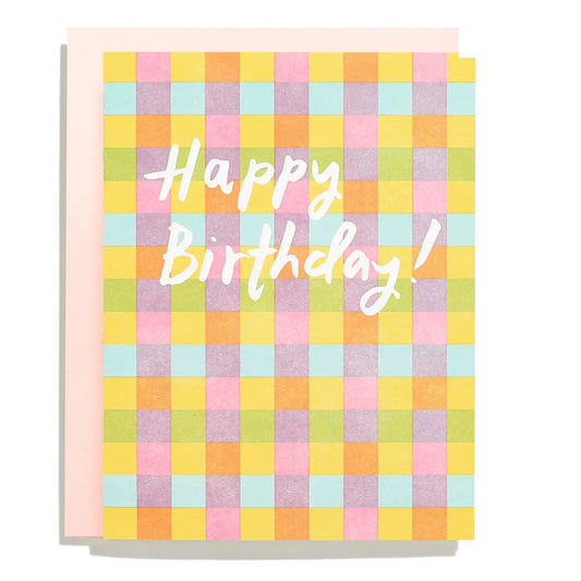 Plaid Birthday Card