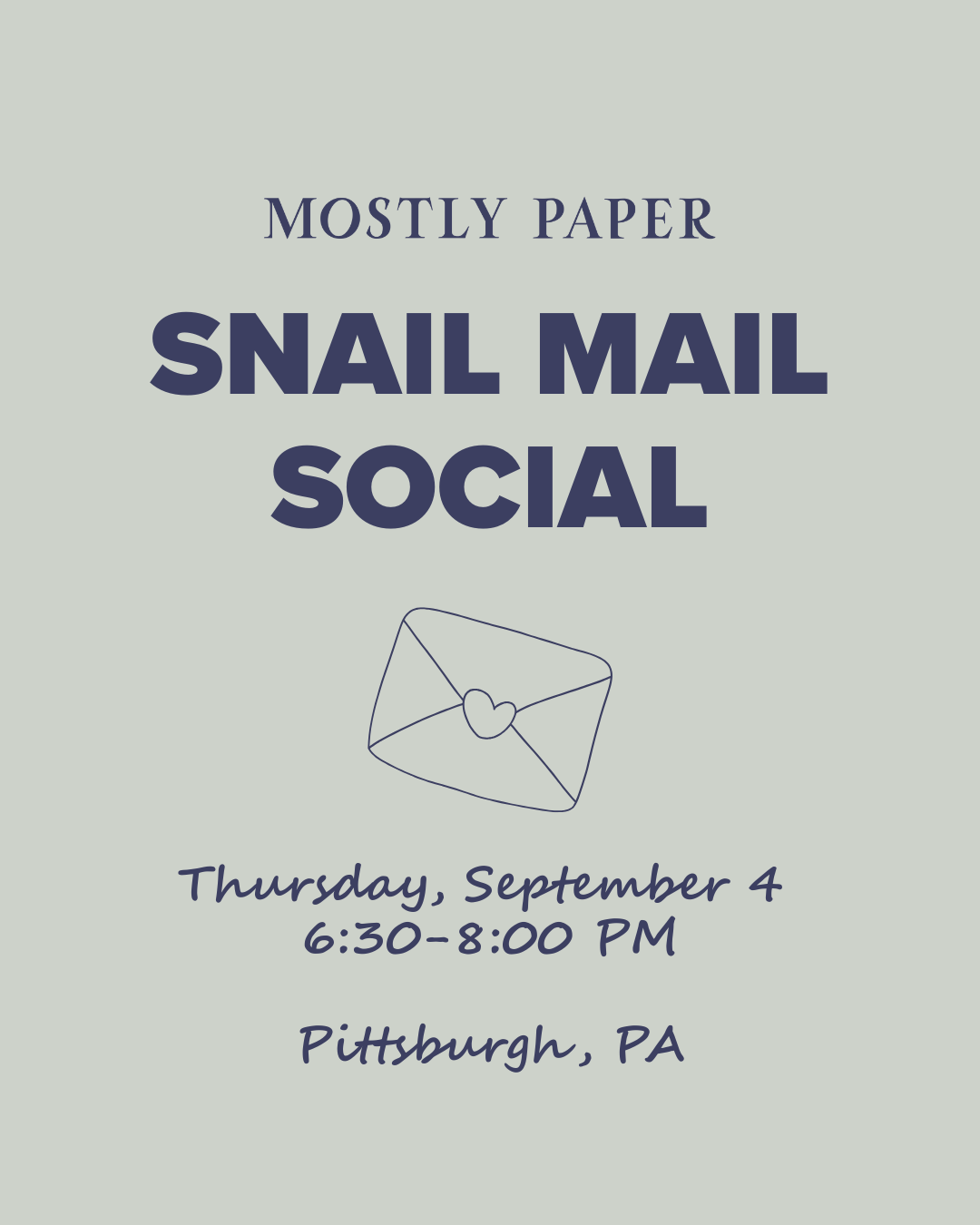 [TICKET] Mostly Paper Snail Mail Social