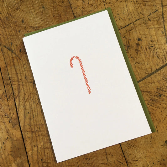 Candy Cane Letterpress Card Set