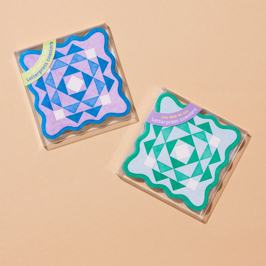 Kaleidoscope Letterpress Coaster Set