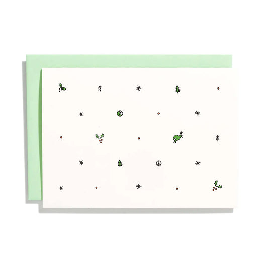 Holiday Pattern Letterpress Card Box Set