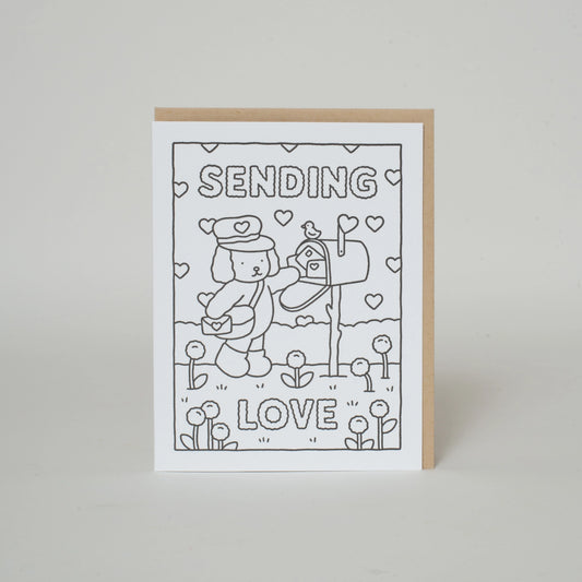 Sending Love Coloring Card