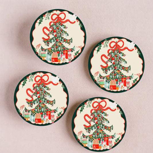 Tree Trimming Coaster Set